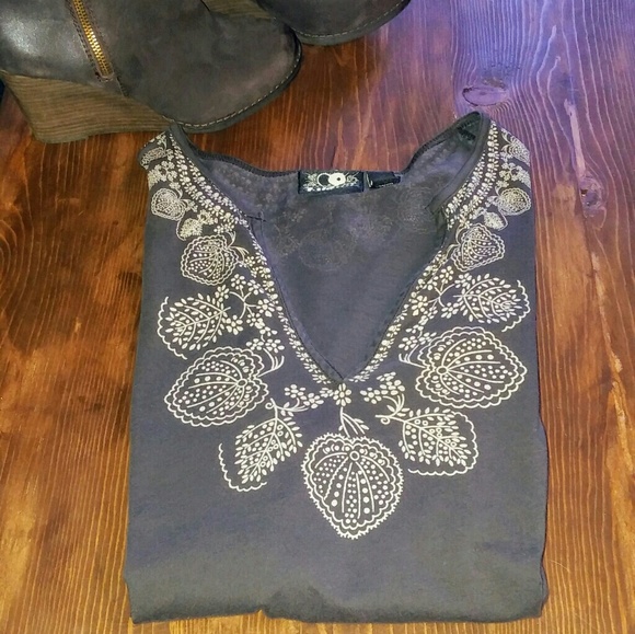 Lucky Brand Tops - Vintage Lucky Brand Brown Tunic